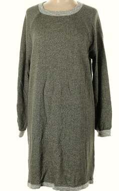 NWT Susina Long Pullover Soft Sweater Dress Sz Medium in Green Beetle / Heather
